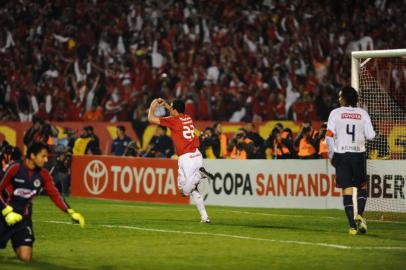  Final da Libertadores de 2010,Inter x Chivas no estádio Beira-rio.Jogador Leandro Damião faz o primeiro gol