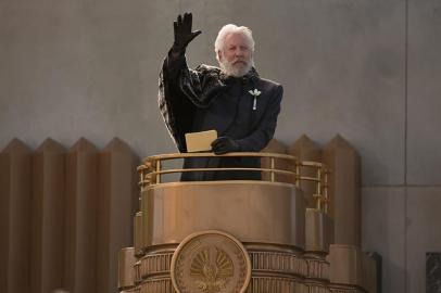 Donald Sutherland como Presidente Snow, em Jogos Vorazes<!-- NICAID(14525123) -->