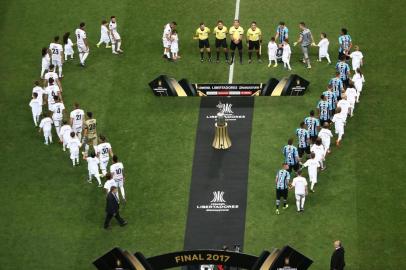  PORTO ALEGRE, RS, BRASIL, 22.11.2017. Grêmio enfrenta o argentino Lanús, na primeira partida da final da Libertadores 2017, na Arena.Foto: Jefferson Botega/Agência RBSIndexador: Jefferson Botega