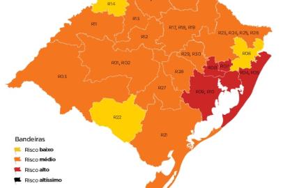 Novo mapa distanciamento controlado - Palmeira das Missões