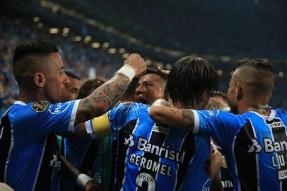  PORTO ALEGRE, RS, BRASIL, 22.11.2017. Grêmio enfrenta o argentino Lanús, na primeira partida da final da Libertadores 2017, na Arena.Foto: André Ávila/Agência RBS