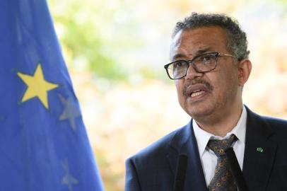 World Health Organization (WHO) Director-General Tedros Adhanom Ghebreyesus speaks during a press conference, that follows the social distancing rules, after a meeting about the COVID-19 outbreak, caused by the novel coronavirus, at the World Health Organization headquarters in Geneva, on June 25, 2020. (Photo by Fabrice COFFRINI / AFP)