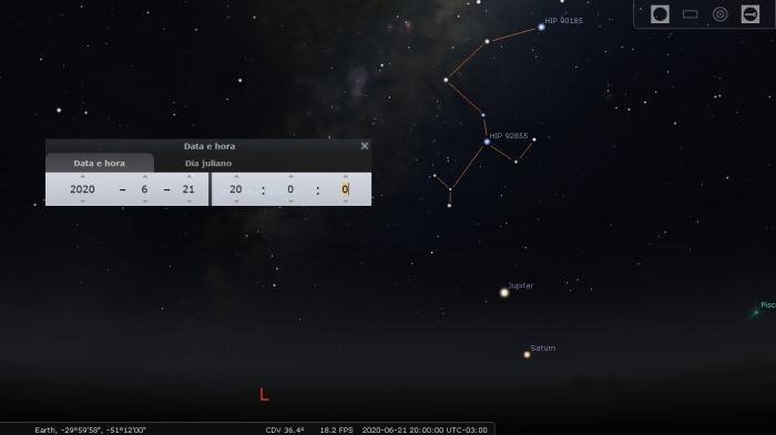 Reprodução / Stellarium