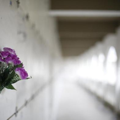 PORTO ALEGRE, RS, BRASIL, 01-11-2016: Flores em sepultura no cemitério da Santa Casa na véspera do Dia de Finados. (Foto: Mateus Bruxel / Agência RBS)<!-- NICAID(12538764) -->