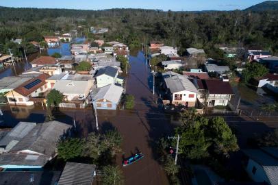  MONTENEGRO, RS, BRASIL - 09.07.2020 - Temporal causou muitas enchentes na cidade de Montenegro. (Foto: Jefferson Botega/Agencia RBS)<!-- NICAID(14541966) -->