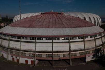  PORTO ALEGRE, RS, BRASIL - Imagens do Gigantinho. Inter está ouvindo três consórios interessados na administração por 20 anos, fotografamos para mostrar as condições do prédio agora, para podermos comparar quando uma empresa assumir e modernizar o local.<!-- NICAID(14542317) -->