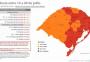 Em mapa definitivo, 10 regiões permanecem sob bandeira vermelha no RS