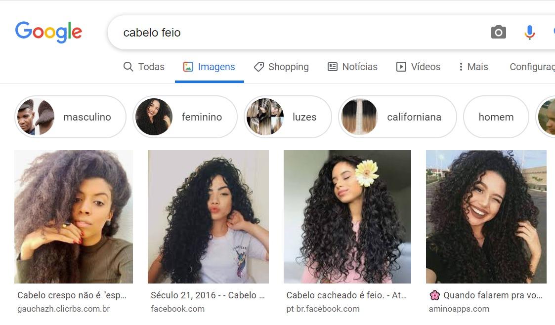 O que leva o Google a mostrar fotos de mulheres negras para a busca de  