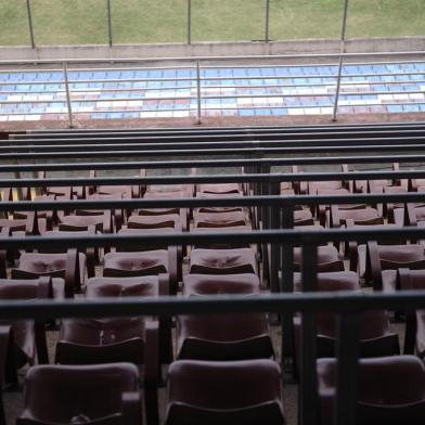  CAXIAS DO SUL, RS, BRASIL (15/03/2020)3a Rodada do Campeonato Gaúcho. Jogo entre Ser Caxias e Novo Hamburgo a portas fechadas no Estádio Centenário. (Antonio Valiente/Agência RBS)<!-- NICAID(14452001) -->