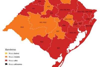 Bandeiras do distanciamento controlado 28 de julho a 3 de agosto