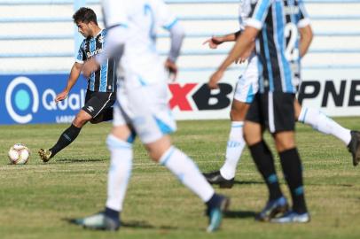  Lajeado, RS, BRASIL,29/07/2020- Novo Hamburgo x Grêmio:Jogo válido pela última rodada do segundo turno do Gauchão na Arena Alviazul (Lajeado).  Foto:Marco Favero  / Agencia RBSIndexador: Fernando Gomes<!-- NICAID(14556047) -->