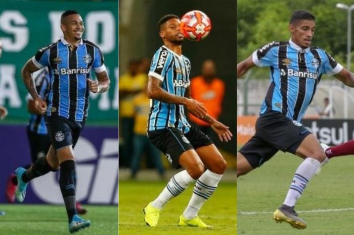 Montagem sobre fotos de Lucas Uebel / Grêmio, Marco Favero / Agencia RBS e Guilherme Rodrigues / GR Press