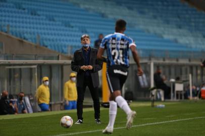  PORTO ALEGRE, RS, BRASIL, 02/08/2020-Grêmio X Novo Hamburgo: jogo válido pela semifinal do segundo turno do Gauchão, na Arena.  Foto: Jefferson Botega / Agencia RBSIndexador: Jeff Botega<!-- NICAID(14558996) -->