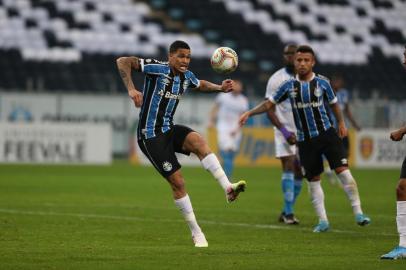  PORTO ALEGRE, RS, BRASIL, 02/08/2020-Grêmio X Novo Hamburgo: jogo válido pela semifinal do segundo turno do Gauchão, na Arena.  Foto: Jefferson Botega / Agencia RBSIndexador: Jeff Botega<!-- NICAID(14559085) -->