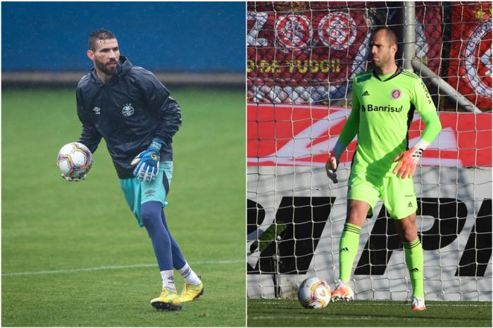 Montagem sobre fotos de Divulgação / Lucas Uebel, Grêmio e Ricardo Duarte, Inter