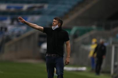  PORTO ALEGRE, RS, BRASIL - 05/08/2020 - GRÊMIO X INTERNACIONAL: Jogo ocorre na Arena e define o campeão do segundo turno do Gauchão 2020. Devido à pandemia do coronavírus, partida será realizada sem público, seguindo rigorosos protocolos sanitários. (FOTO: Jefferson Botega/Agência RBS)Indexador: Jeff Botega<!-- NICAID(14561584) -->