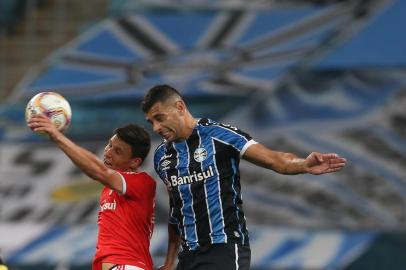  PORTO ALEGRE, RS, BRASIL - 05/08/2020 - GRÊMIO X INTERNACIONAL: Jogo ocorre na Arena e define o campeão do segundo turno do Gauchão 2020. Devido à pandemia do coronavírus, partida será realizada sem público, seguindo rigorosos protocolos sanitários. (FOTO: Jefferson Botega/Agência RBS)Indexador: Jeff Botega<!-- NICAID(14561649) -->