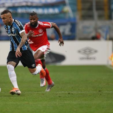  PORTO ALEGRE, RS, BRASIL - 05/08/2020 - GRÊMIO X INTERNACIONAL: Jogo ocorre na Arena e define o campeão do segundo turno do Gauchão 2020. Devido à pandemia do coronavírus, partida será realizada sem público, seguindo rigorosos protocolos sanitários. (FOTO: Jefferson Botega/Agência RBS)Indexador: Jeff Botega<!-- NICAID(14561700) -->