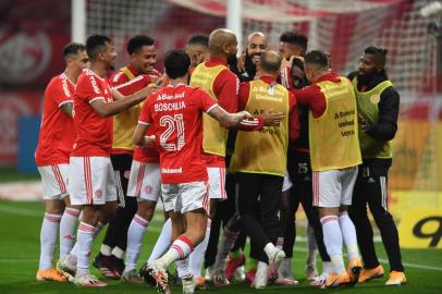  PORTO ALEGRE, RS, BRASIL - 13/08/2020 - Internacional e Santos disputam partida válida pela segunda rodada do Brasileirão 2020, no Beira-Rio<!-- NICAID(14567520) -->