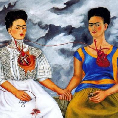 Pintura As Duas Fridas, de Frida Kahlo<!-- NICAID(5192120) -->