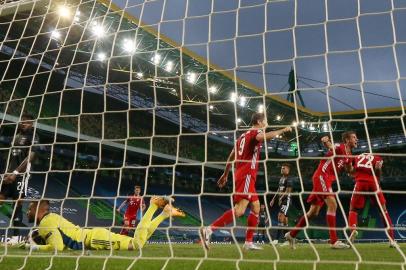 Lyon's Portuguese goalkeeper Anthony Lopes concedes a second goal during the UEFA Champions League semi-final football match between Lyon and Bayern Munich at the Jose Alvalade stadium in Lisbon on August 19, 2020. (Photo by Miguel A. Lopes / POOL / AFP)