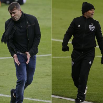 Eduardo Coudet e Jorge Sampaoli no Beira-Rio