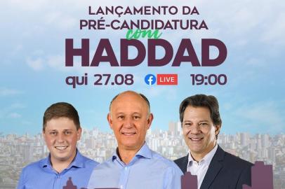 Lançamento online da pré-candidatura de Pepe Vargas a prefeito de Caxias com ex-candidato à presidência, Fernando Haddad<!-- NICAID(14575873) -->