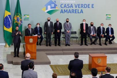 25/08/2020 Lançamento do Programa Casa Verde e Amarela(Brasília - DF, 25/08/2020) Cerimônia de lançamento do Programa Casa Verde e Amarela.Foto: Clauber Cleber Caetano/PR<!-- NICAID(14576153) -->