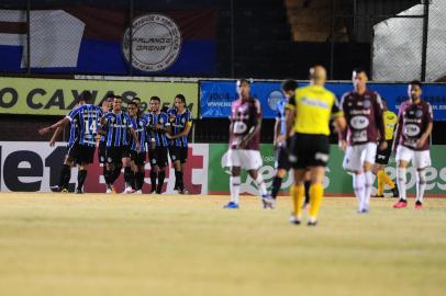  CAXIAS DO SUL, RS, BRASIL, 26/08/2020. SER Caxias x Grêmio, primeiro jogo da final do Campeonato Gaúcho 2020 (Gauchão 2020), realizado no estádio Francisco Stédile (Estádio Centenário). A partida reúne o ganhador da Taça Cel. Ewaldo Poeta (1º turno) e o vencedor da Taça Francisco Novelletto Neto (2º turno). (Porthus Junior/Agência RBS)<!-- NICAID(14577762) -->