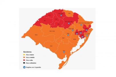 Mapa preliminar do modelo de distanciamento controlado da 17ª rodada