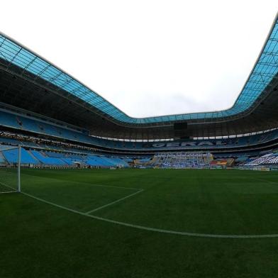  PORTO ALEGRE, RS, BRASIL, 30/08/2020- Grêmio x Caxias: confronto ocorre na Arena. Segundo jogo da final do gauchão 2020. Foto: Jefferson Botega/Agencia RBS<!-- NICAID(14580221) -->