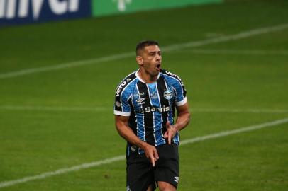  PORTO ALEGRE, RS, BRASIL, 30/08/2020- Grêmio x Caxias: confronto ocorre na Arena. Segundo jogo da final do gauchão 2020. Foto: Jefferson Botega/Agencia RBSIndexador: Jeff Botega<!-- NICAID(14580295) -->