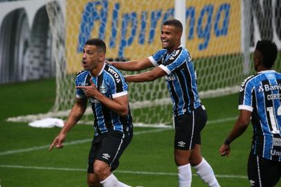  PORTO ALEGRE, RS, BRASIL, 30/08/2020- Grêmio x Caxias: confronto ocorre na Arena. Segundo jogo da final do gauchão 2020. Foto: Jefferson Botega/Agencia RBSIndexador: Jeff Botega<!-- NICAID(14580296) -->