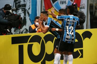  PORTO ALEGRE, RS, BRASIL, 30/08/2020- Grêmio x Caxias: confronto ocorre na Arena. Segundo jogo da final do gauchão 2020. Foto: Jefferson Botega/Agencia RBSIndexador: Jeff Botega<!-- NICAID(14580300) -->