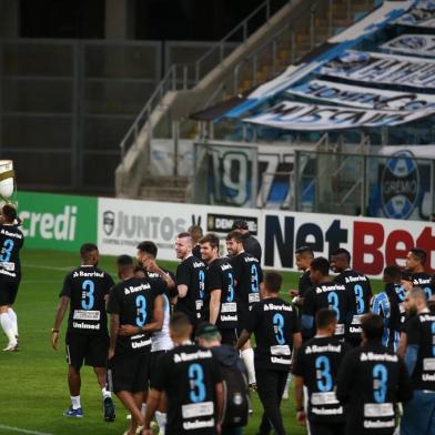  PORTO ALEGRE, RS, BRASIL, 30/08/2020- Grêmio x Caxias: confronto ocorre na Arena. Segundo jogo da final do gauchão 2020. Foto: Jefferson Botega/Agencia RBSIndexador: Jeff Botega<!-- NICAID(14580409) -->