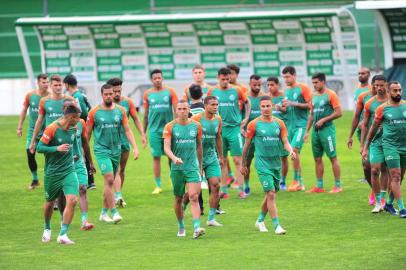  CAXIAS DO SUL, RS, BRASIL, 28/08/2020. Treino do Juventude no estádio Alfredo Jaconi. O Ju está disputando a série B do Campeonato Brasileiro 2020. (Porthus Junior/Agência RBS)<!-- NICAID(14579487) -->