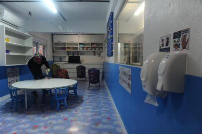  CAXIAS DO SUL, RS, BRASIL, 07/09/2020. Escolas de educação infantil se preparam para retorno as atividades. Para isso, foram feitos investimwntos em equipamentos de higienização de mãos, calçados e de salas, além de seguir oos protocolos exigidos por lei. NA FOTO: Escolinha infantil Xodó da Vovó. (Porthus Junior/Agência RBS)<!-- NICAID(14586393) -->