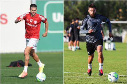 Thiago Galhardo, do Inter, e Rafael Sobis, do Ceará