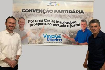 Convenções do DEM e do PSD oficializam Vinicius Ribeiro e Kiko Girardi para disputa à prefeitura de Caxias<!-- NICAID(14589705) -->