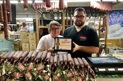 Proprietária da agroindústria Weber, que ganhou o primeiro lugar na categoria salame do concurso da Secretaria da Agricultura na Expointer 2019<!-- NICAID(14235378) -->