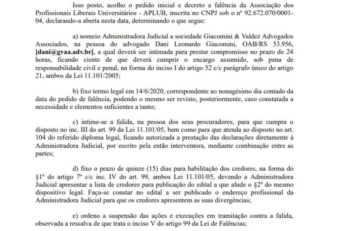 Reprodução / Decisão Judicial