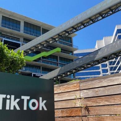 (FILES) In this file photo taken on August 11, 2020, the logo of Chinese video app TikTok is seen on the side of the companys new office space at the C3 campus in Culver City, in the westside of Los Angeles. - TikTok CEO Kevin Mayer said on August 26, 2020 he has quit the company as tensions soar between Washington and Beijing over the Chinese-owned video platform. Mayers resignation comes days after TikTok filed a lawsuit challenging a crackdown by the US government over claims the wildly popular social media app can be used to spy on Americans. (Photo by Chris DELMAS / AFP)<!-- NICAID(14577846) -->