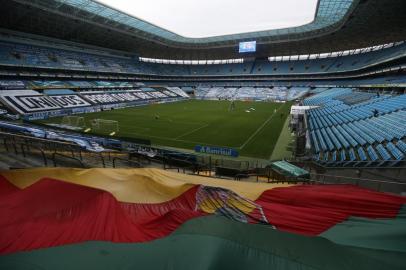  PORTO ALEGRE, RS, BRASIL - 03.10.2020 - Grêmio e Inter se enfrentam neste sábado, na Arena, pela 13ª rodada do Brasileirão. (Foto: Lauro Alves/Agencia RBS)<!-- NICAID(14608439) -->