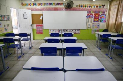  ALVORADA, RS, BRASIL, 30-09-2020: Imagens da Escola Municipau de 1º Grau Alfredo José Justo, na cidade de Alvorada. Panorama da retomada das aulas no ensino público (FOTO FÉLIX ZUCCO/AGÊNCIA RBS, Editoria de Notícias).