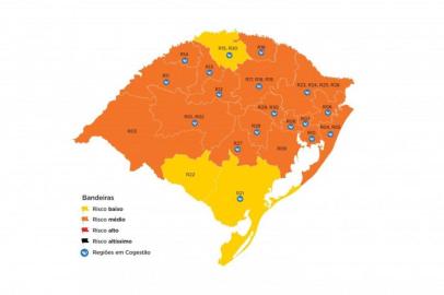 Mapa da 23ª semana do Distanciamento Controlado no Rio Grande do Sul<!-- NICAID(14613575) -->