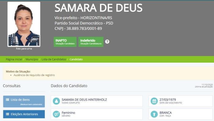 Site do TSE / Reprodução