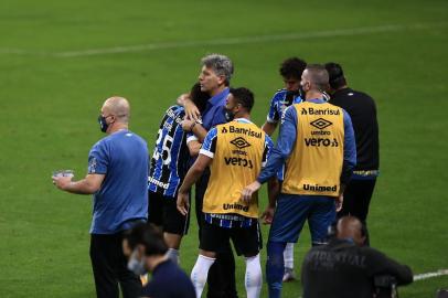  PORTO ALEGRE, RS, BRASIL - 14.10.2020 - O Grêmio recebe, na Arena, o Botafogo pela 16ª rodada do Brasileirão. (Foto: André Ávila/Agencia RBS)<!-- NICAID(14616966) -->