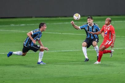 Gremio x America de CaliRS - FUTEBOL/CONMEBOL LIBERTADORES 2020 /GREMIO X AMERICA DE CALI - ESPORTES - Lance da partida entre Gremio e America de Cali disputada na noite desta quinta-feira, na Arena do Gremio, valida pela Conmebol Libertadores 2020. FOTO: LUCAS UEBEL/GREMIO FBPAEditoria: SPOLocal: Porto AlegreIndexador: Lucas UebelSecao: futebolFonte: Gremio.netFotógrafo: Gremio x America de Cali<!-- NICAID(14623756) -->