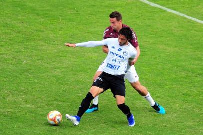  CAXIAS DO SUL, RS, BRASIL, 27/09/2020. Caxias x Tubarão, jogo válido pela segunda rodada do Campeonato Brasileiro 2020, Grupo 8. Jogo realizado no estádio Centenário. (Porthus Junior/Agência RBS)<!-- NICAID(14602484) -->