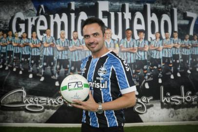  PORTO ALEGRE, RS, BRASIL - 30.10.2020 - Entrevista de Falcão, novo jogador do Grêmio de futebol 7. (Foto: Isadora Neumann/Agencia RBS)Indexador: ISADORA NEUMANN<!-- NICAID(14630927) -->